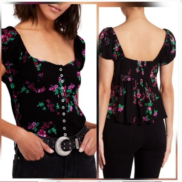 Free People Tops - Free People Close To You Floral Blouse